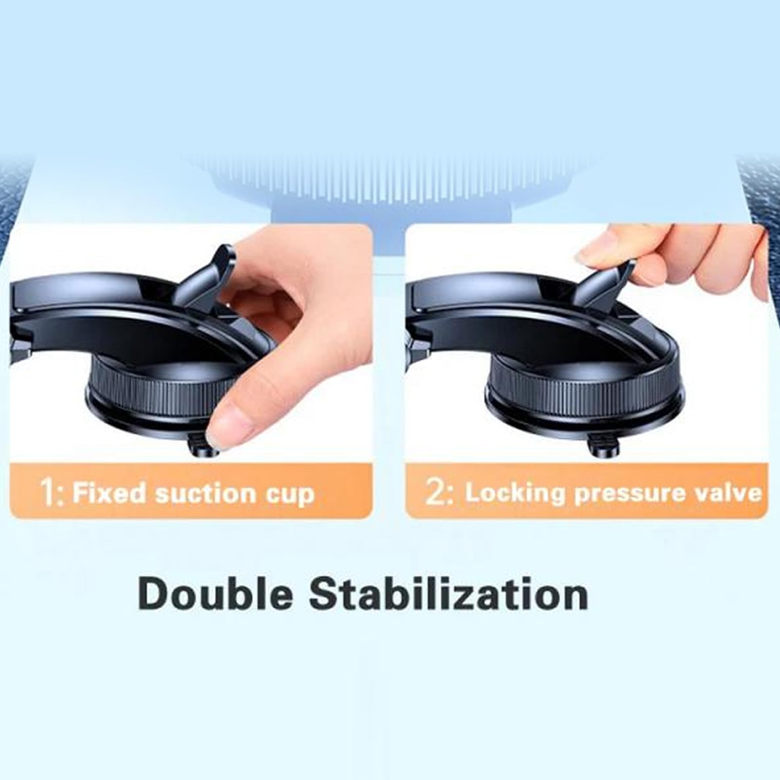 Annadue Car Walkie Talkie Holder Mount for Vehicle Handheld Radio Suction Cup Windshield Dashboard Bracket for Anytone for for Midland for Cobra CB Two Way Radio - Image 4
