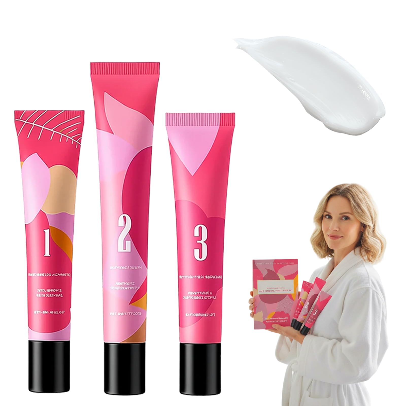 Hair Remover Cream for Face 2026 New Facial Hair Removal Hair Remover Trilogy Kit with Cream Smoothing Gel
