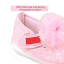 Lillypupp Baby Booty Soft Sole checked Shoes for Infants Lightweight Non-Slip Pre-Walker Shoes with Hook & Loop Strap comfortable Breathable Baby Girl Footwear. (UK Footwear Size System, Infant, Age Range, Medium, 3 Months, 6 Months) gallery image