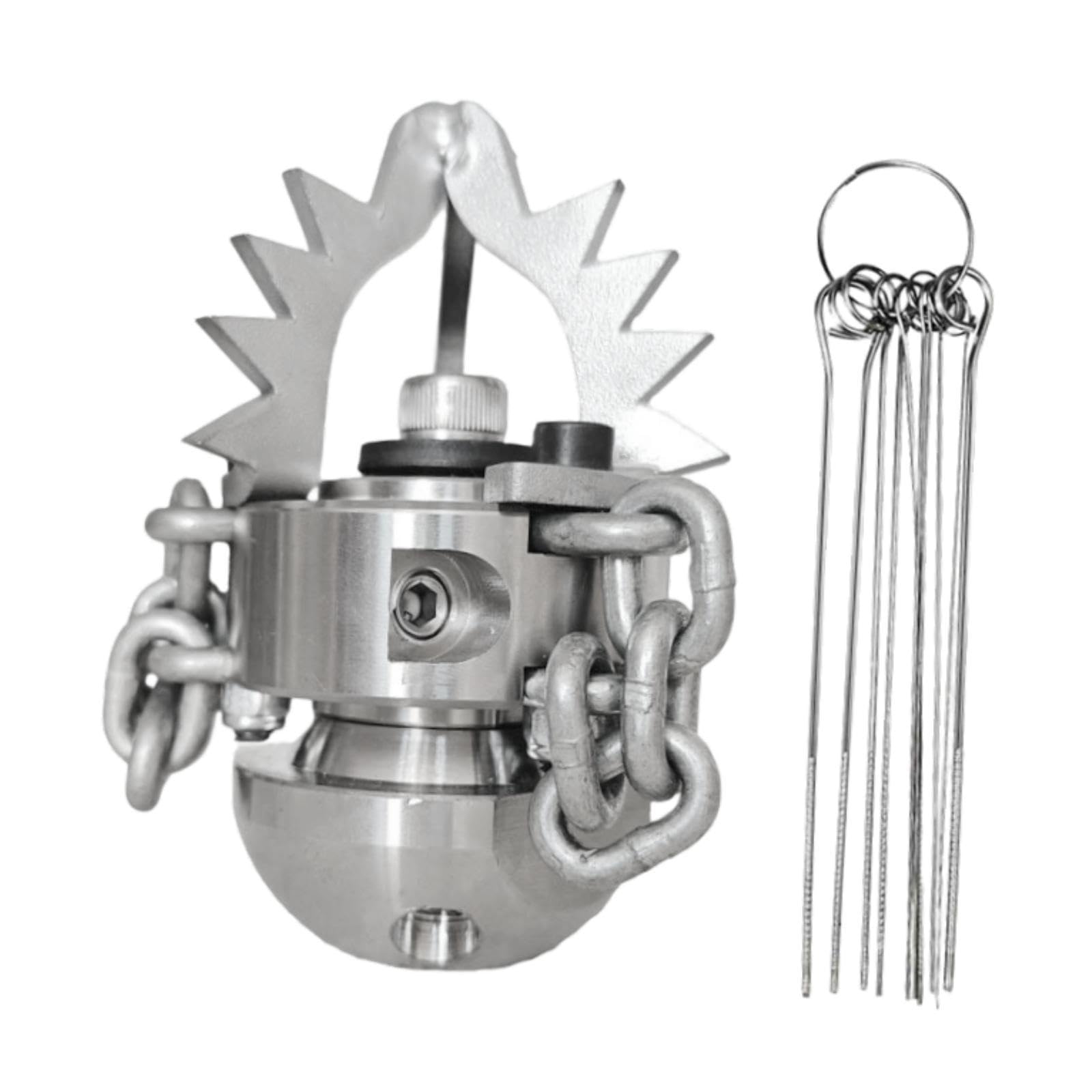 Harilla Máquina Desatascadora de Desagües con Boquilla Giratoria, Tubo de Acero Inoxidable, Accesorios de Limpieza de Tuberías, Limpiadora de Alta Presión con, 0.375 40l por Minuto