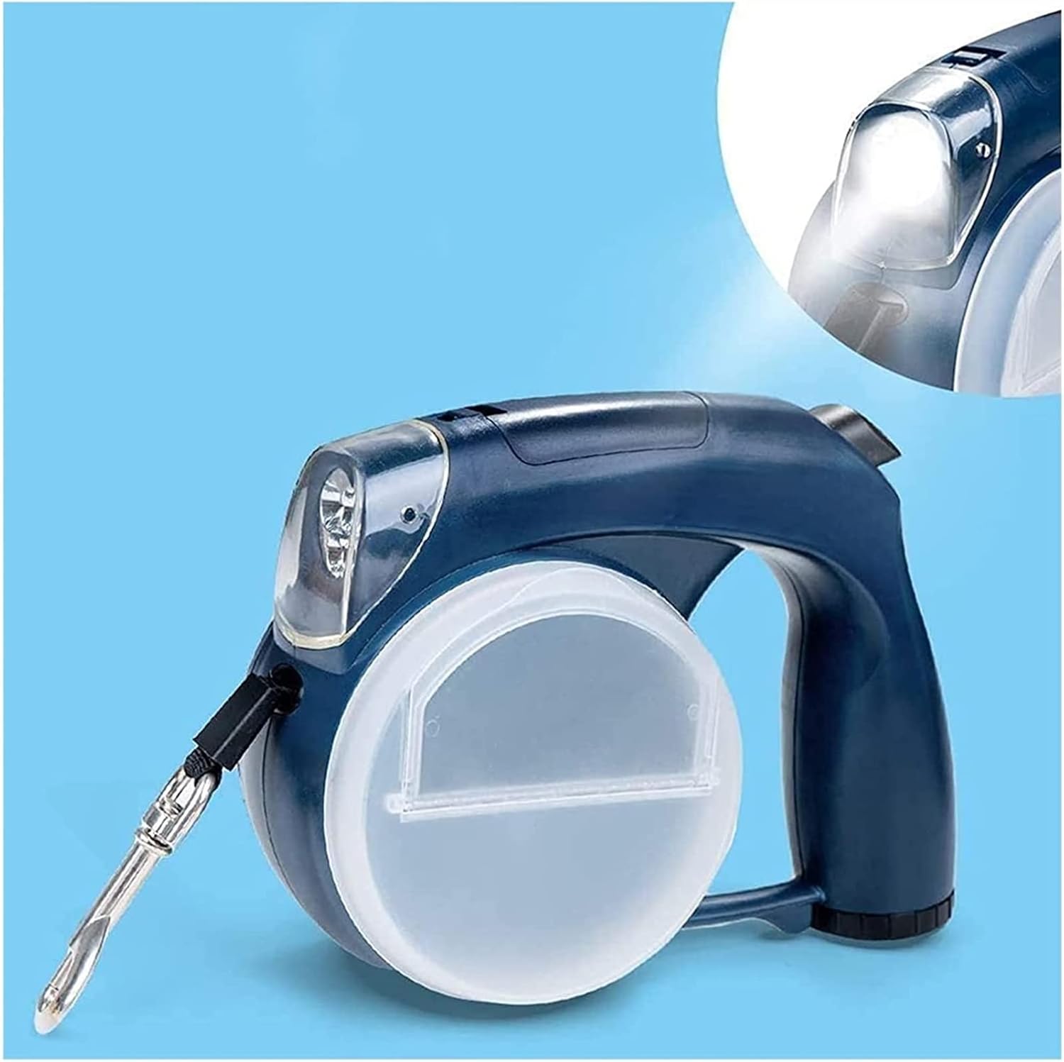 360° Free Heavy Duty Retractable Dog Leash with Anti-Slip Handle 13 ft One-Handed Brake Pause Lock