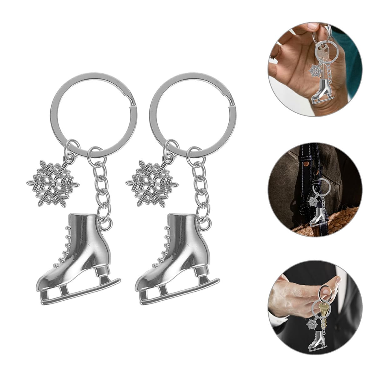 SHERCHPRY Schlittschuh Schlüsselanhänger Winterzubehör Skizubehör Winterdekor Schlittschuh Schlüsselanhänger Für Die Tasche Dekorativer Schlüsselanhänger Schlittschuh