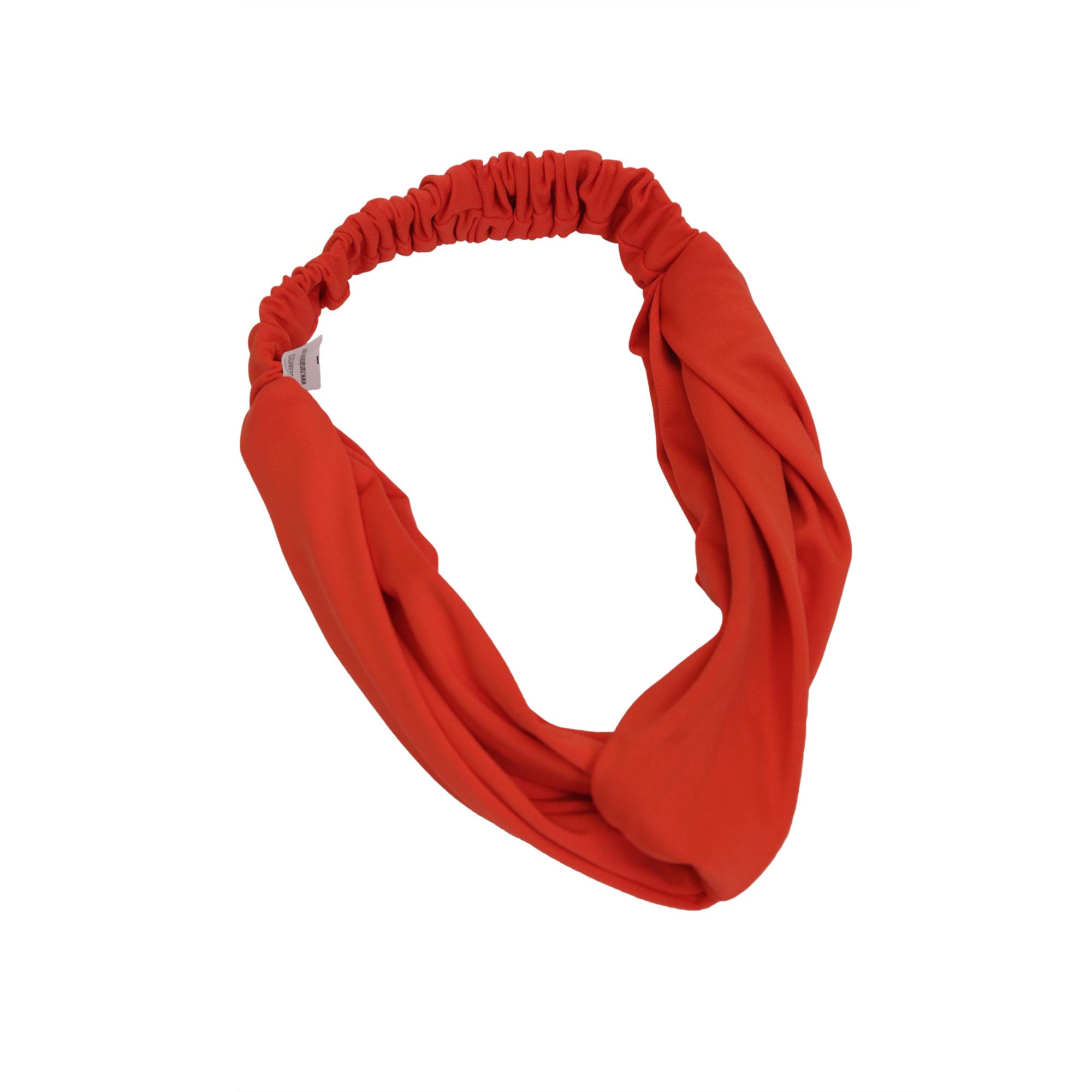 Women's Spandex, Polyester Silk Vintage Cross Elastic Boho Headbands (Orange)-image-5