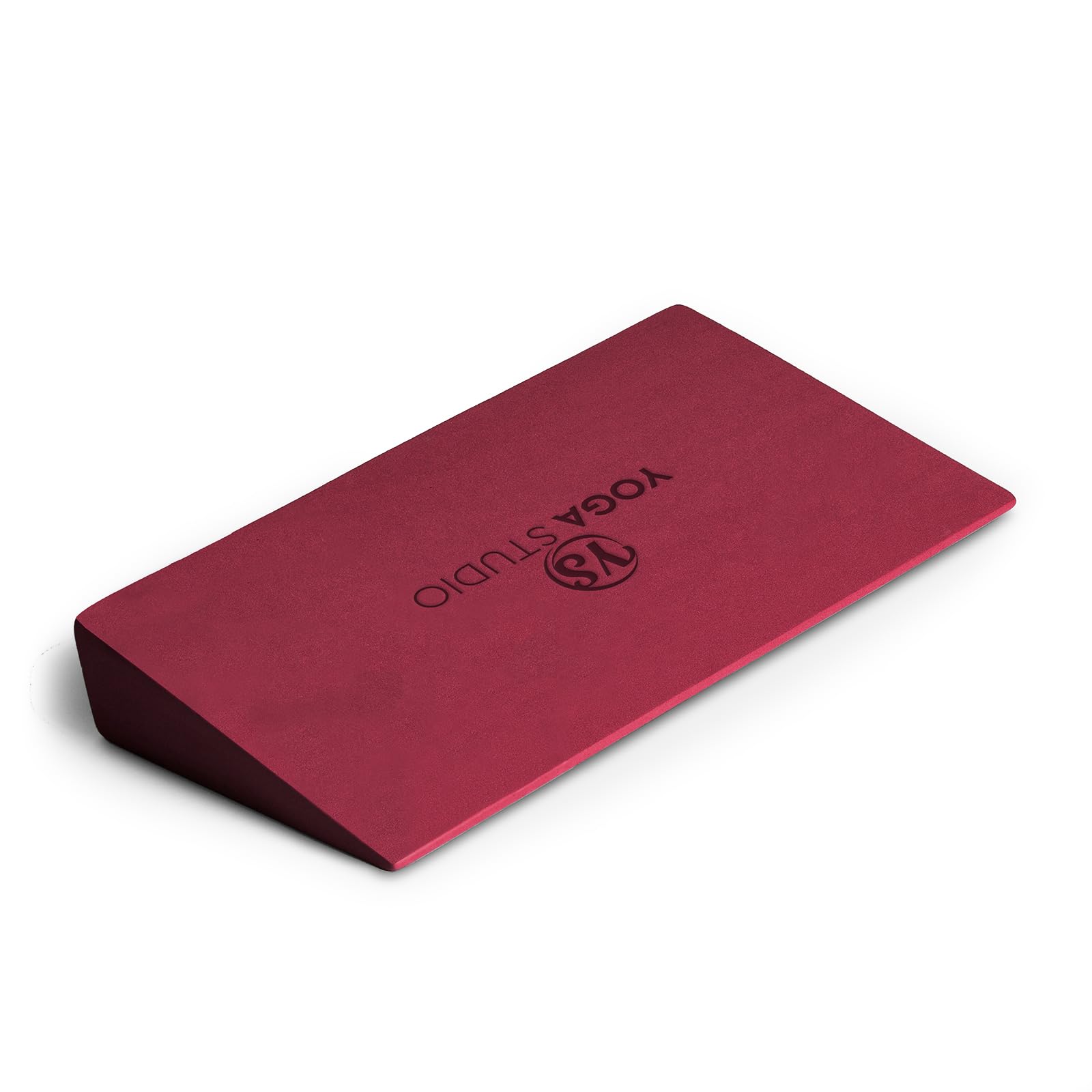 Yoga Studio EVA Half Yoga Wedge Block | Slant Board | Calf Stretcher | Lightweight EVA Foam | Mini Half Wedge | Non Slip Yoga Wedge for Wrists and Hands | Single Wedge (Raspberry)
