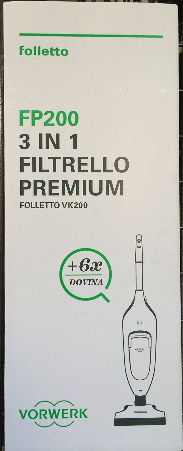 12 bolsas + 12 filtros de alta calidad originales para Folletto VK200