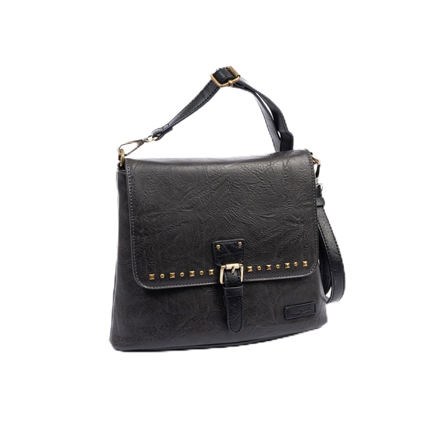 MATTIES Women's Verota Bags, Black/White, 8cm x 26,5cm x 21cm
