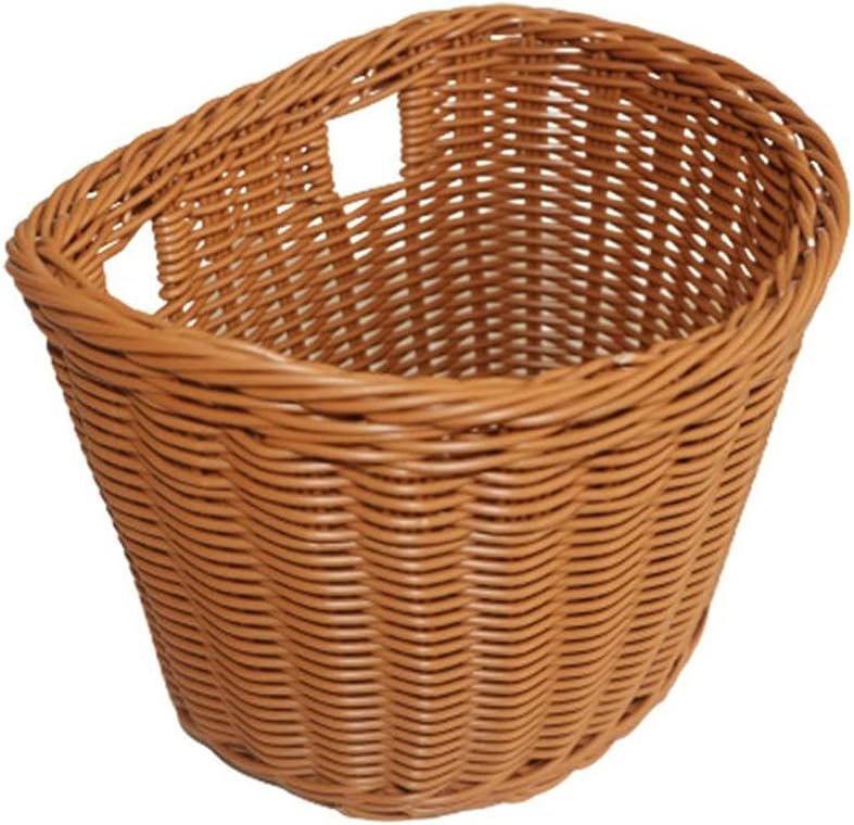 HBJWOV Bicycle Baskets Hand-Woven Multifunctional Container Practical Cycling Accessories for Students Children Adults