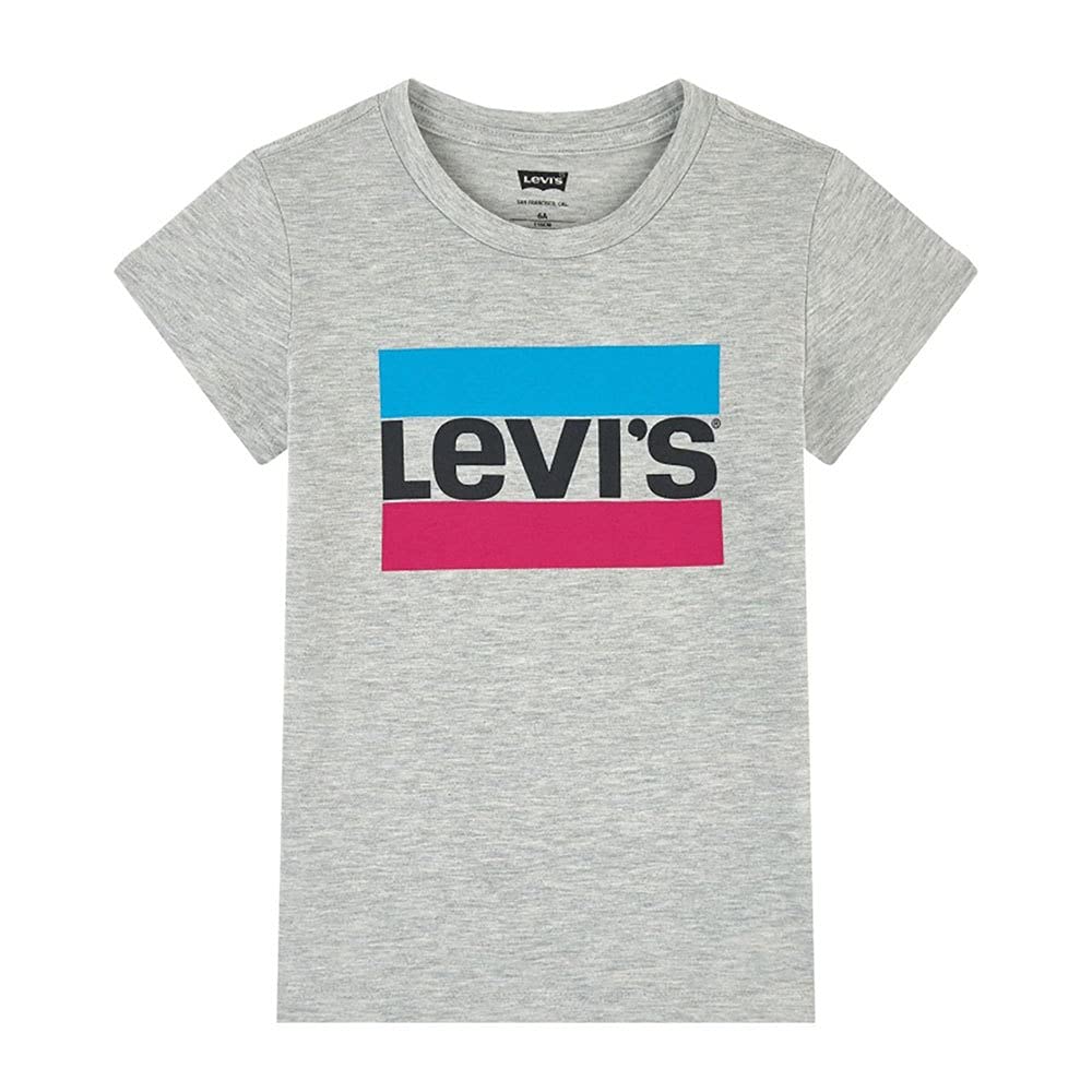 Levi's Kids Sportswear Logo Tee Girls, Grey, 5 Years