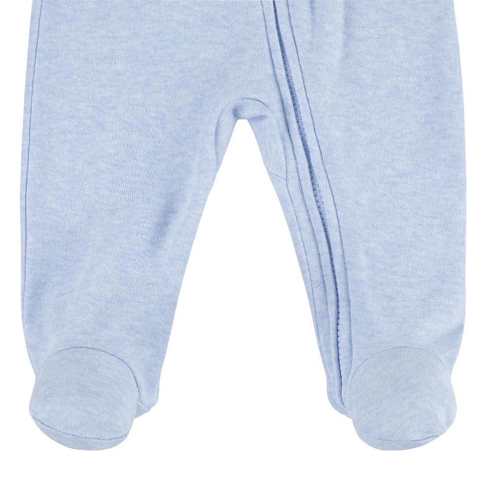 Levi's Baby - Jungen LVN FOOTED COVERALL & HAT SET 6EK247 Abgestimmte Outfits, LT MIST HEATHER, 6 Months