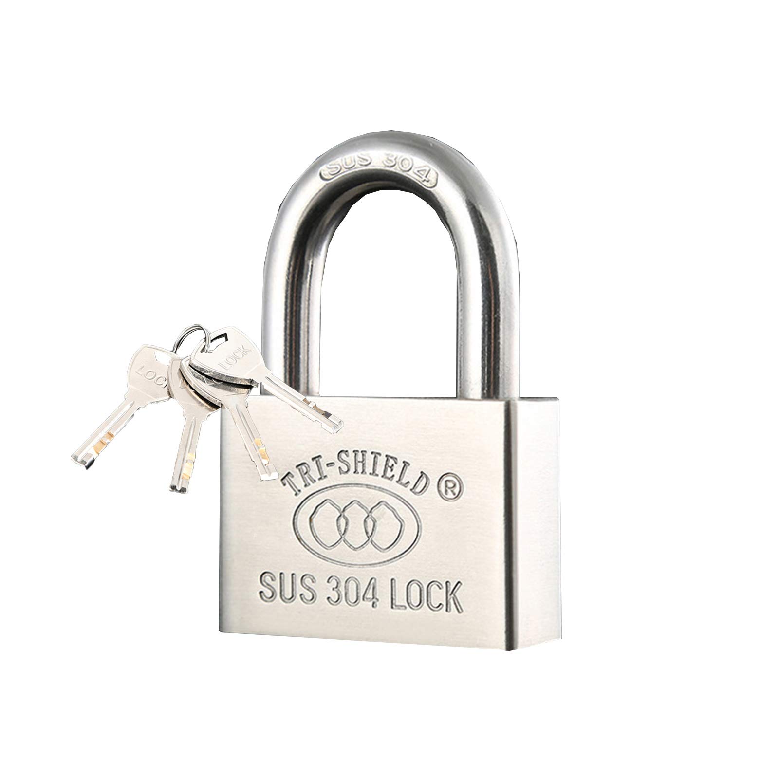 Sdydsge Short Lock Padlock， Stainless Steel Key Padlock With 4 Keys,The Width Of The Lock Body Is 30Mm40mm50mm60mm(,30Mm)