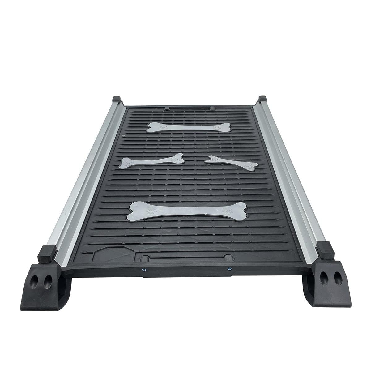 KATSU Tools Rampa per cani telescopico, capacità di carico 70 kg/150 libbre, 71 cm-156 cm in lega di alluminio portatile pieghevole leggero antiscivolo superficie Pet Car Van Rampa