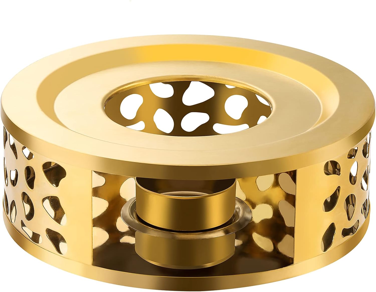 MAINMATE Tea Trivet Gold Stainless Steel Teapot Warmer Base for Glass
