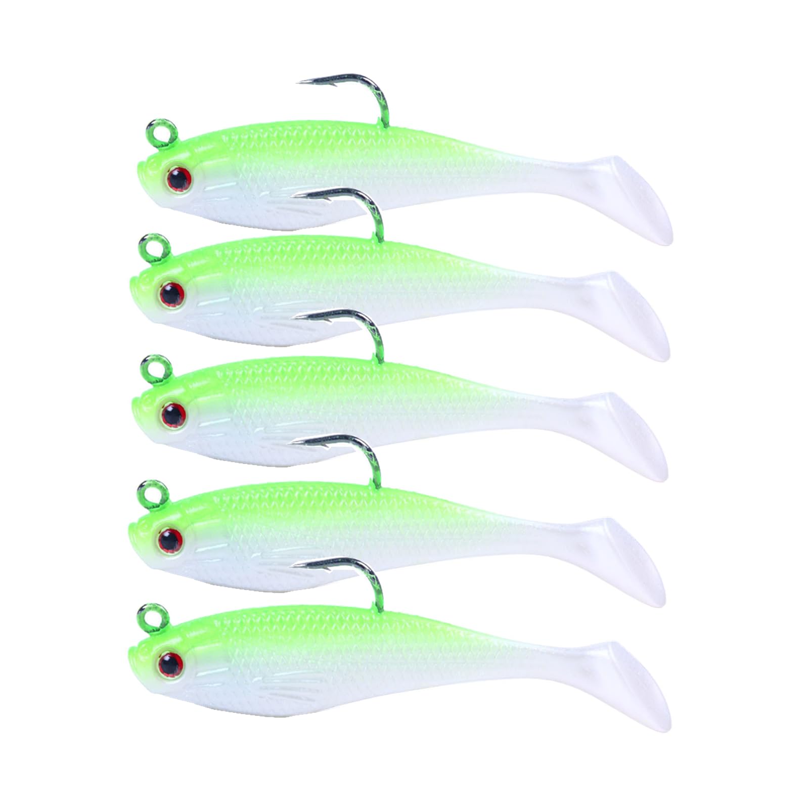 Knowing Esca Bionica, 5 Pezzi Esca da Pesca per Luccio, Esca in Plastica Esca Dura, Esche