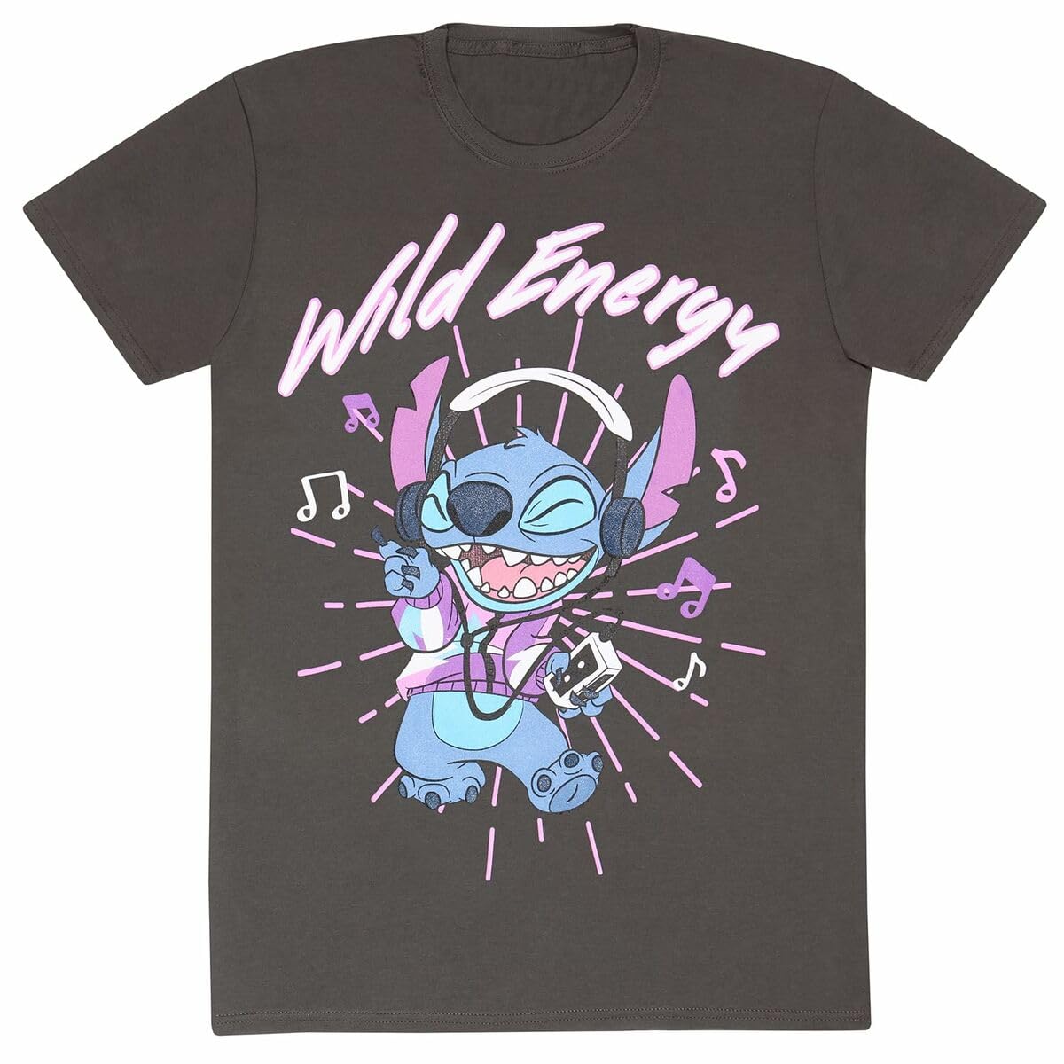 Stitch Kurzarm-T-Shirt Wild Energy Graphit Unisex