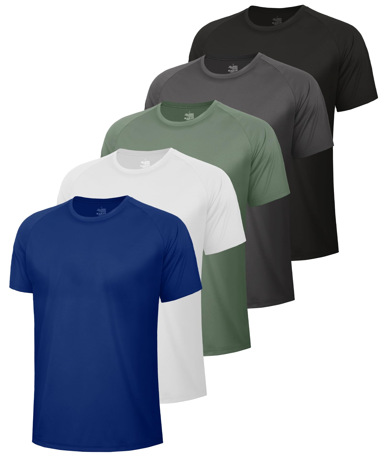 5 Pack Mens Workout Tees
