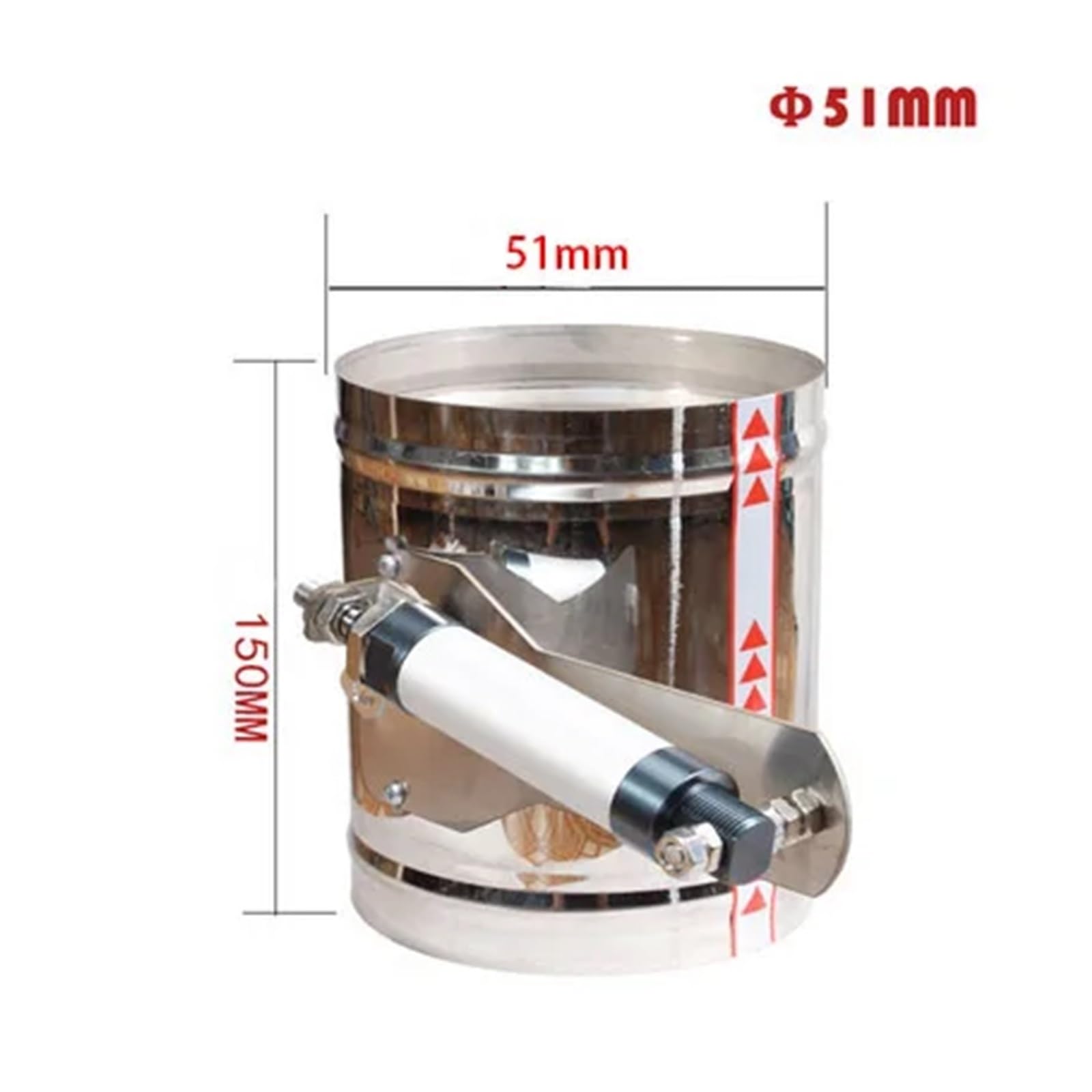 Zmotoryzowany zawór zwrotny zawór pneumatyczny amortyzatora ze stali nierdzewnej 201 do rury pneumatycznej 3/4/5/6/8 "(OD200mm)
