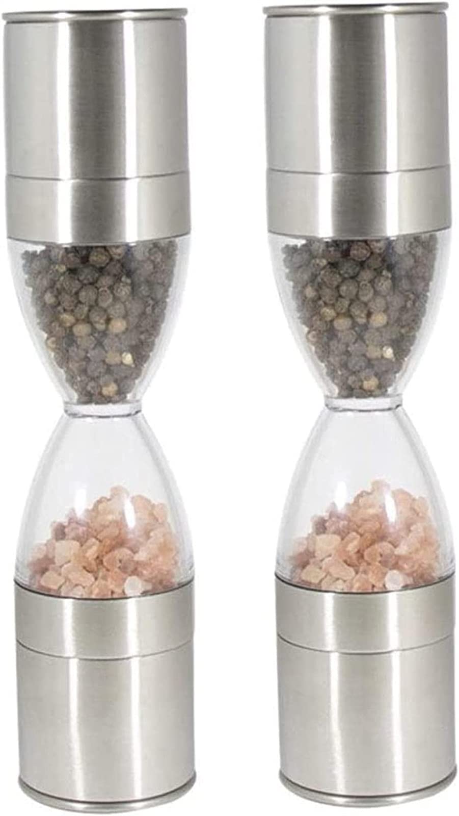 Ndimates Mix & Match – Set Di 2 Macinasale E Macinapepe In Acciaio Inox Con Ingranaggi In Ceramica, 15 Cm - 2