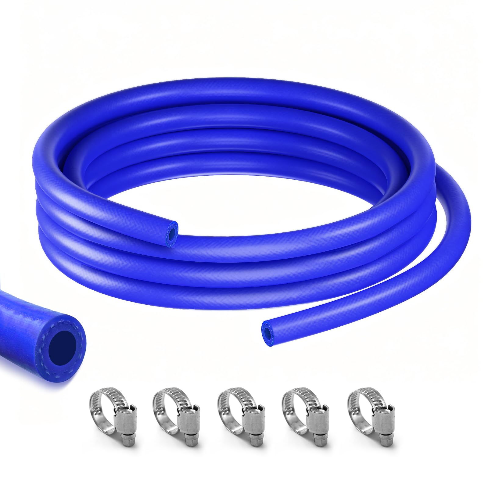 Manguera azul de silicona de 5/16 pulgadas para restaurar radiadores