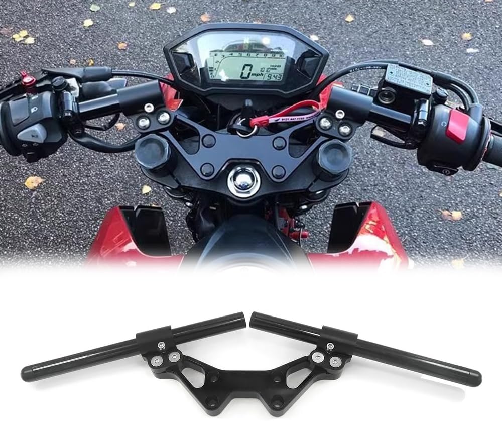 QIDIAN Motorcycle Lower Adjustable Handlebar Risers Adjustable Handle Bar Kit for