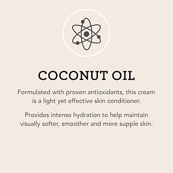 Coconut Oil Body Cream, Superfood Moisturizer for Face & Body - Extra Virgin Formula for Silky Smooth Skin - Infused with Antioxidants & Hyaluronic Acid - Daily Hydration for All Skin Types - 16 oz