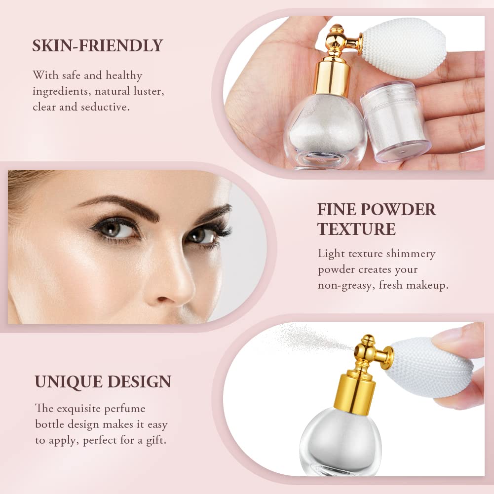 AOOWU Spray glitterato illuminante, polvere scintillante per corpo e capelli