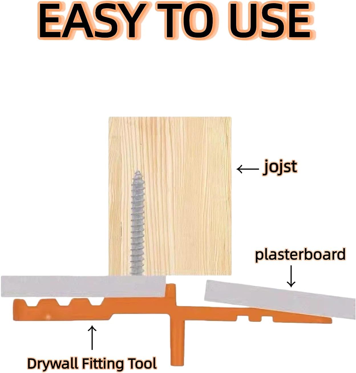 10 PCS Heavy Duty Drywall Fitting Tool,Drywall Plasterboard Ceiling Auxiliary Fixing Tool,Suitable for ceilings,high walls and inclined walls installation,Single-person operation is easy and efficient