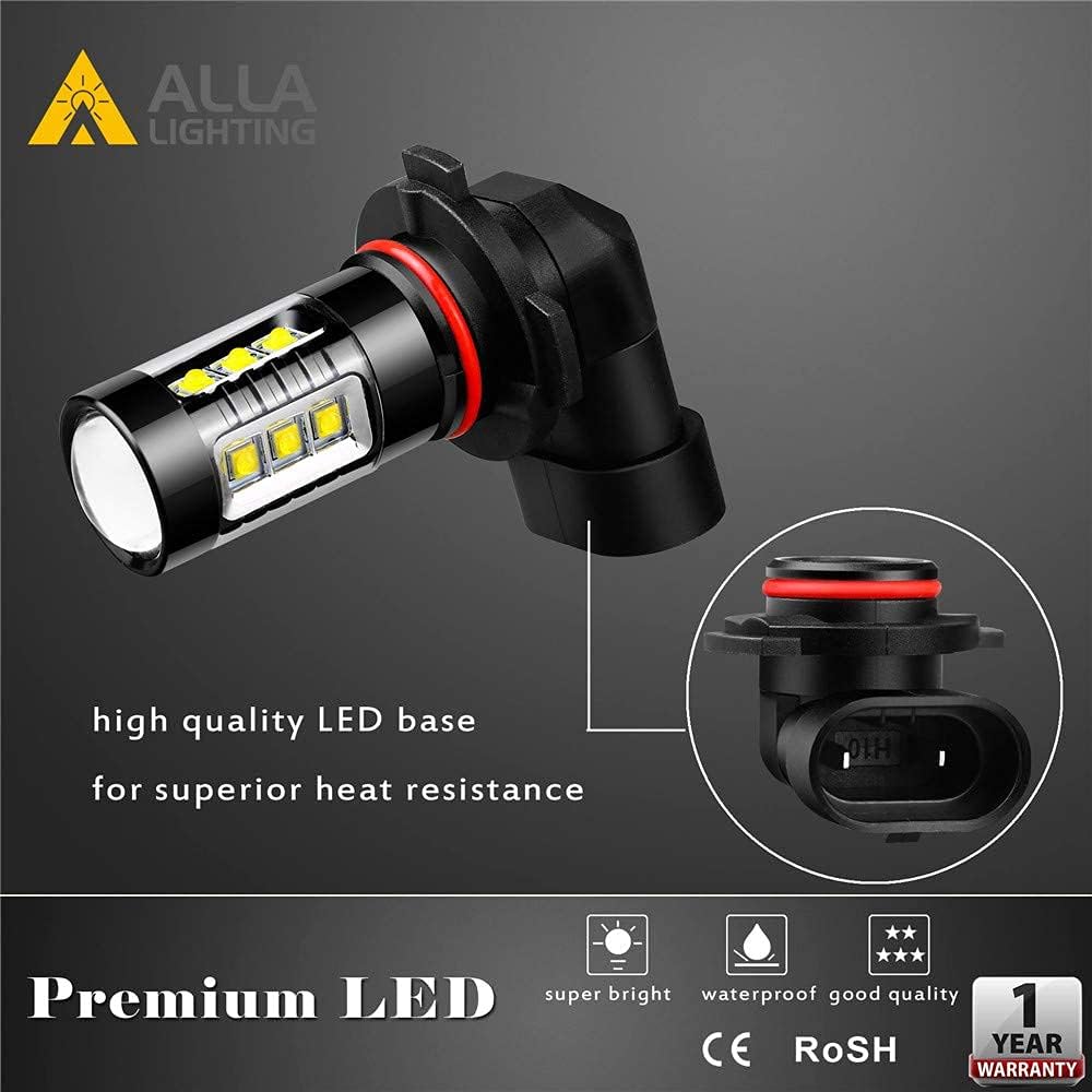 4pcs T10 168 194 175 LED Bulbs License Plate, Interior Map, Dome, Trunk Lights + 2pcs H10 9140 9145 LED Fog Lights Bulbs, 6000K Xenon White