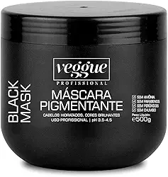 Mascara Matizadora Tonalizante Preta, Black Mask Veggue 500ml