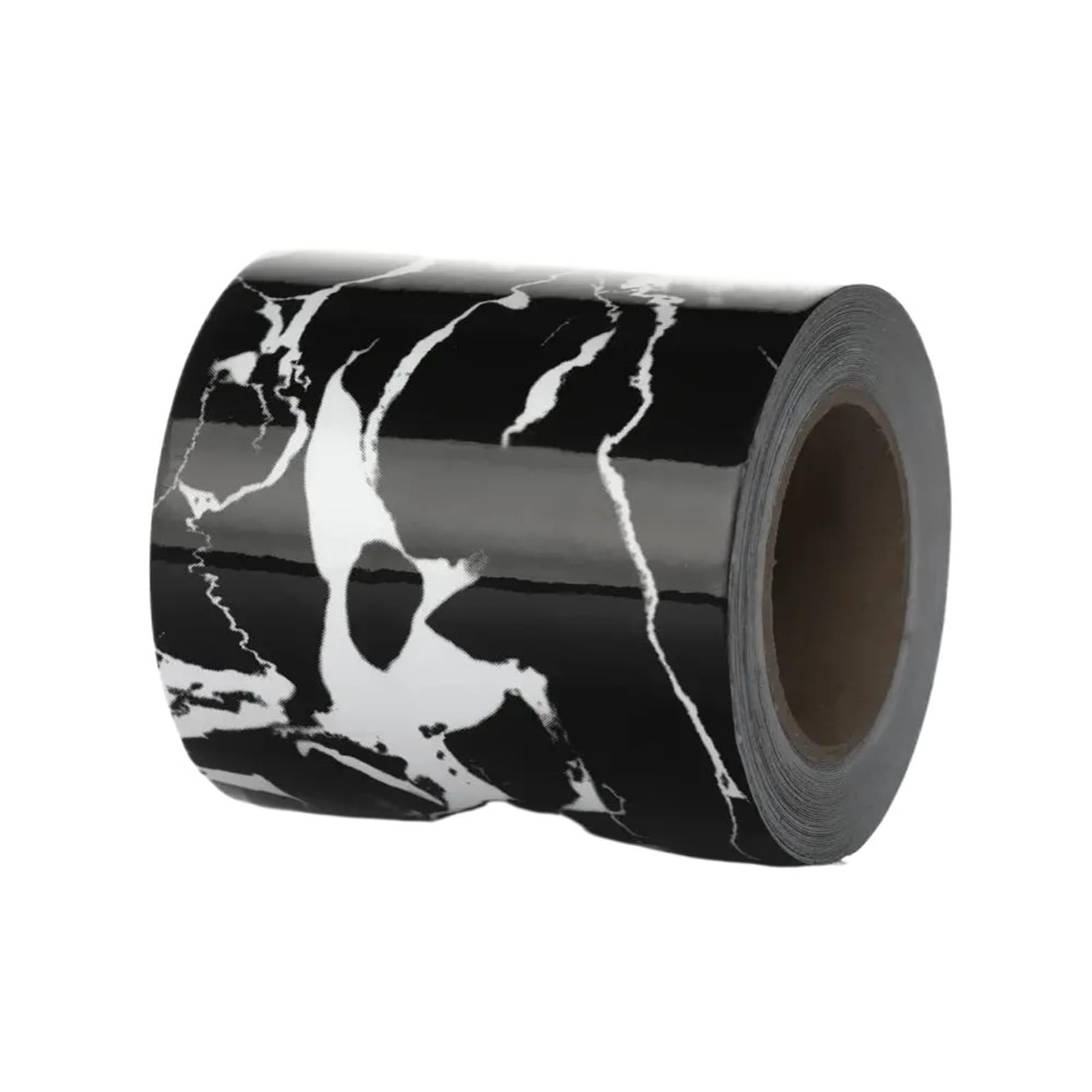 GSCLZ Home Decor Decals Skirting Line Self-Adhesive Waist Wallpaper Marble Baseboard Wall Border Stickers(Black-White-5cm x 5m)