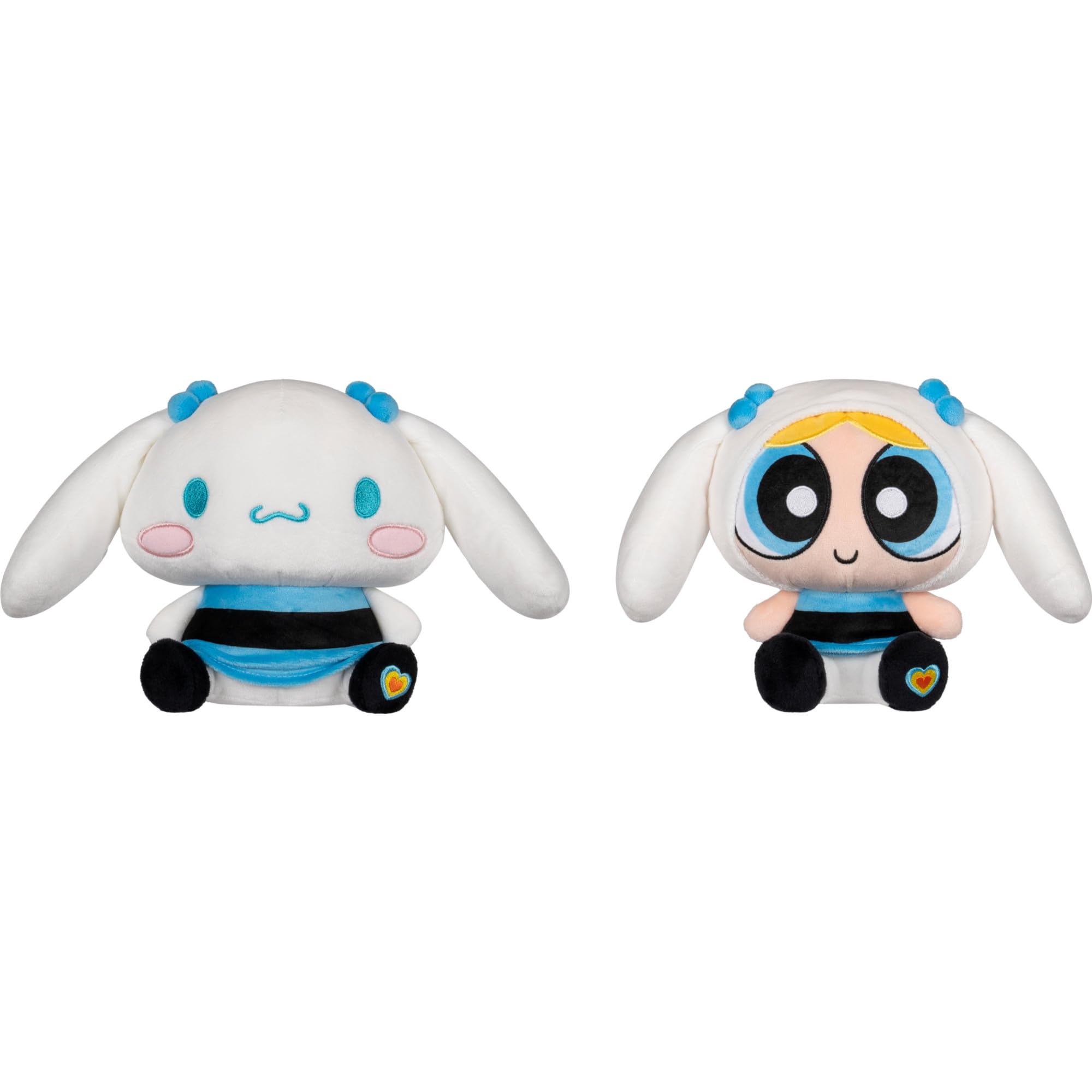 Hello Kitty® and Friends X Powerpuff Girls® Collab - 8-inch Cinnamoroll™ & Bubbles Plush - Officially Licensed Sanrio® & Cartoon Network® Product - 6+ - 3