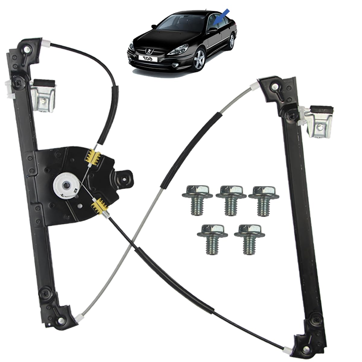STARKIT PERFORMANCE Elevalunas compatible para Peugeot 607 (2000-2011) DELANTERO IZQUIERDO (conductor) 922192, 9221Q2