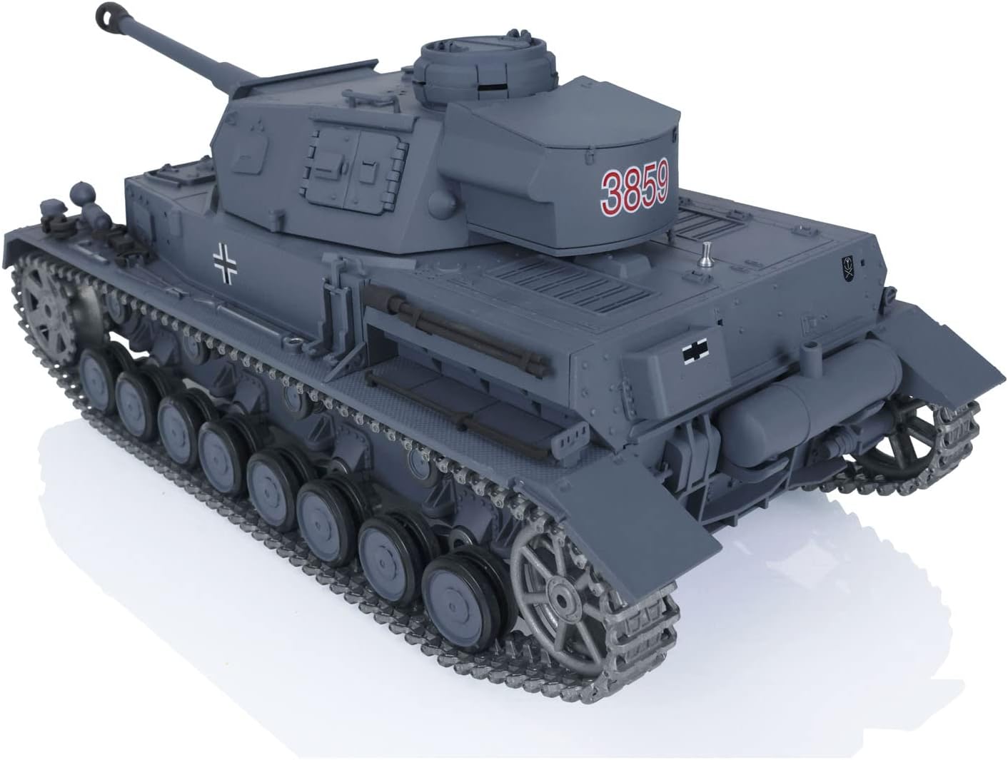 Heng Long US in Stock, RC Tank 1/16 7.0 Upgraded German Panzer Iv F2 RTR RC Tank 3859 Metal Tracks 340° Rotating Turret Infrared Combat Smoking Generator BB Pellets BB Shooting Airsoft Tank