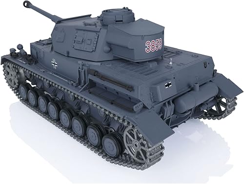 Miniatura 5 de Heng Long RC Tank 116 7.0 actualizado alemán Panzer Iv F2 RTR RC Tank 3859 Pistas de metal Torreta giratoria de 340 Combate infrarrojo