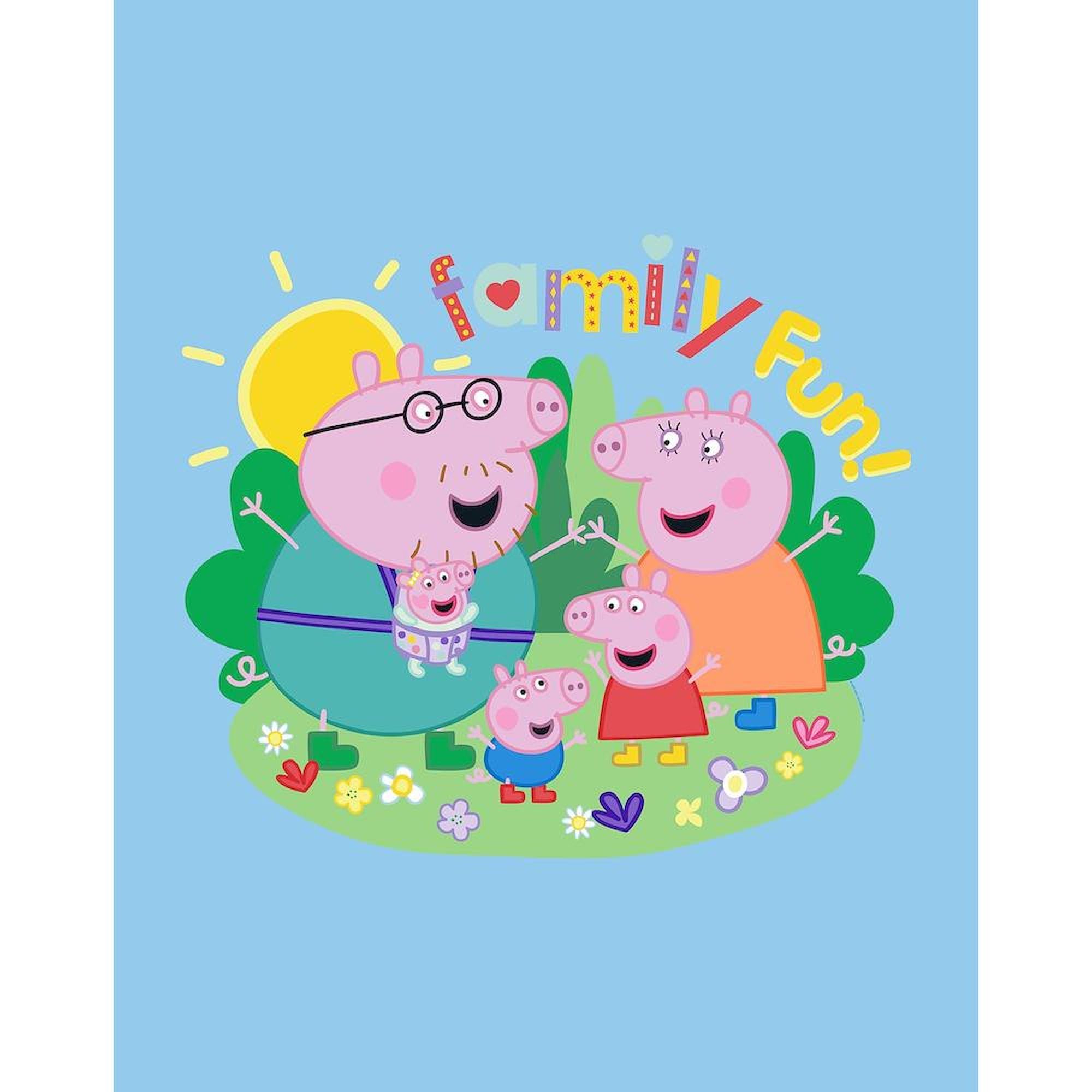 CafePress Peppa Pig: Family Fun Twin Duvet Cover, Printed Comforter Cover, Unique Bedding,