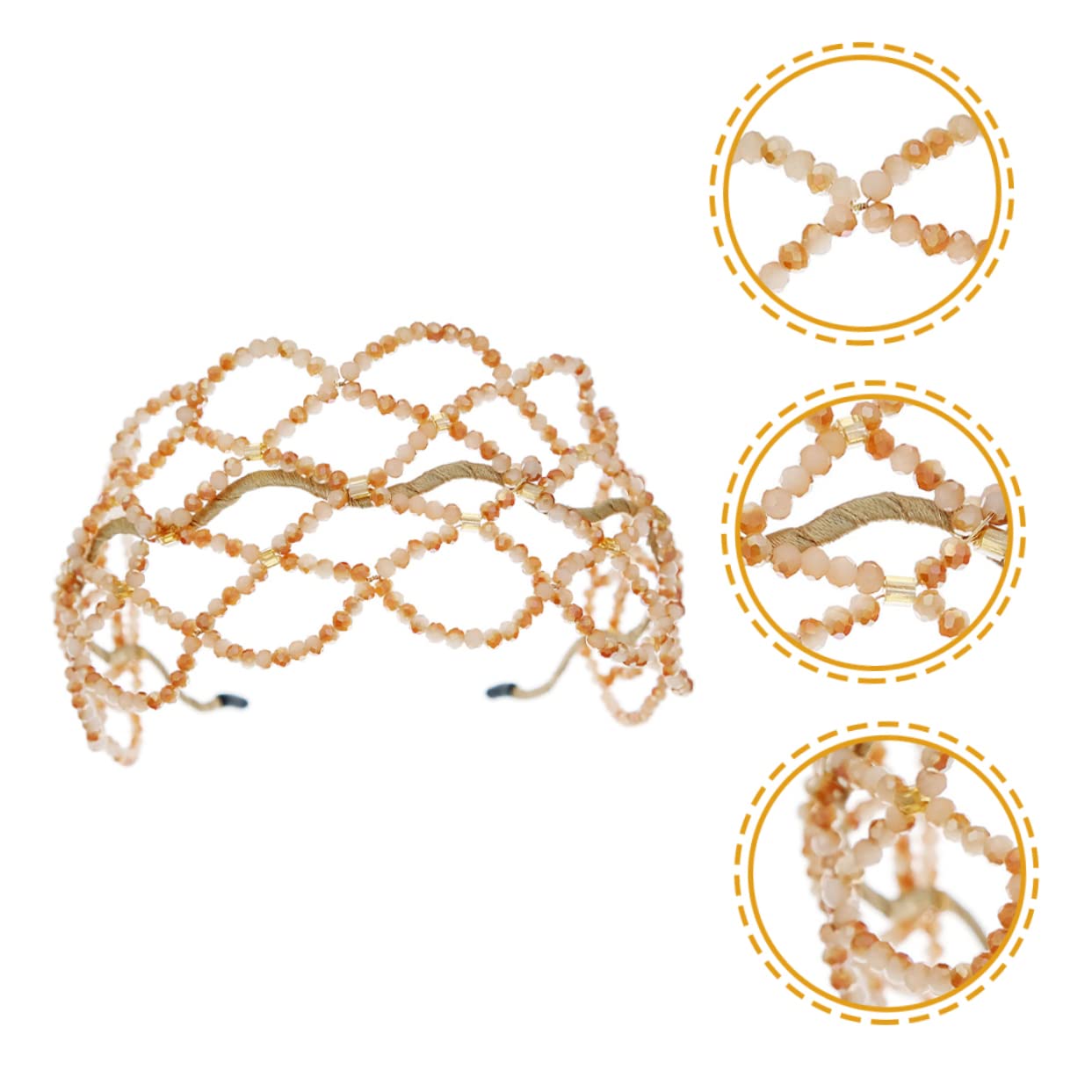 FRCOLOR 4 Pezzi Fascia Di Cristallo Gemme Per Per Le Donne Fascia Per La Ragazza Accessori Per Da Sposa Delle Donne Fasce Per La Testa Fasce Di Perle Copricapo Da Sposa