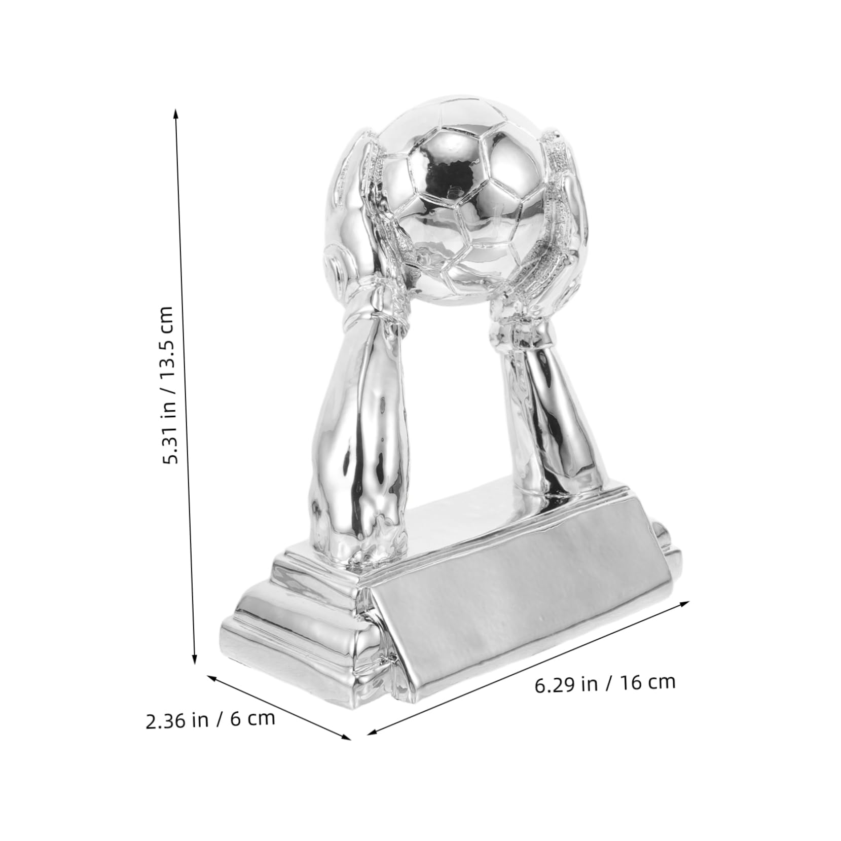 Fußball Handball Trophäe Torwart Pokal Stabilem Resin Kompakt Silberfarben Vielseitig für Meisterschaft und Schreibtisch Dekoration