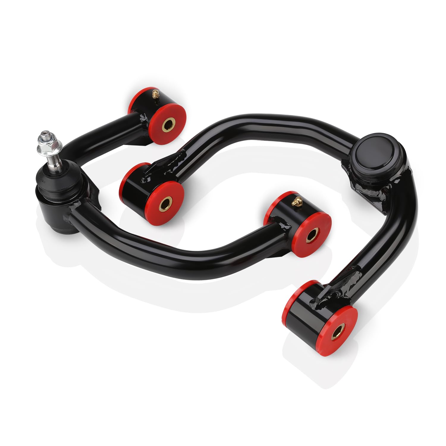 NIHAO 2-4inch Upper Control Arms Compatible with 2004-2021 Ford F150 2.7-6.2L V6 V8, Suspension Kits Tubular Black Arms Alignment Lift 2 to 4”, Automotive Replacement Control Arms