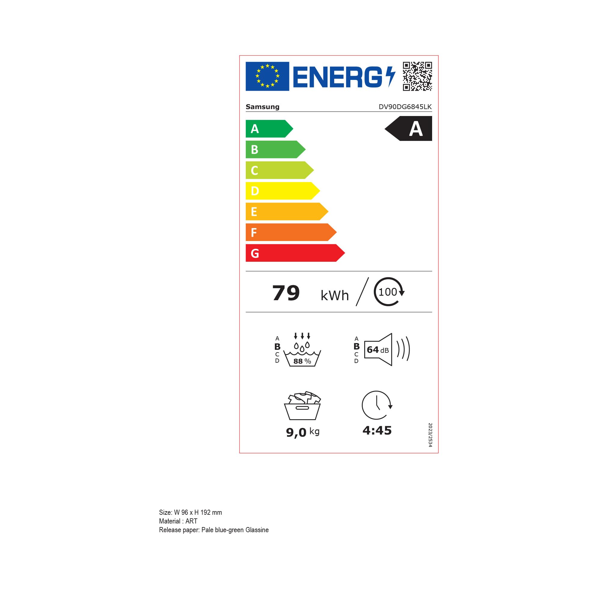DRYER AI CONTROL 9KG A (A+++)