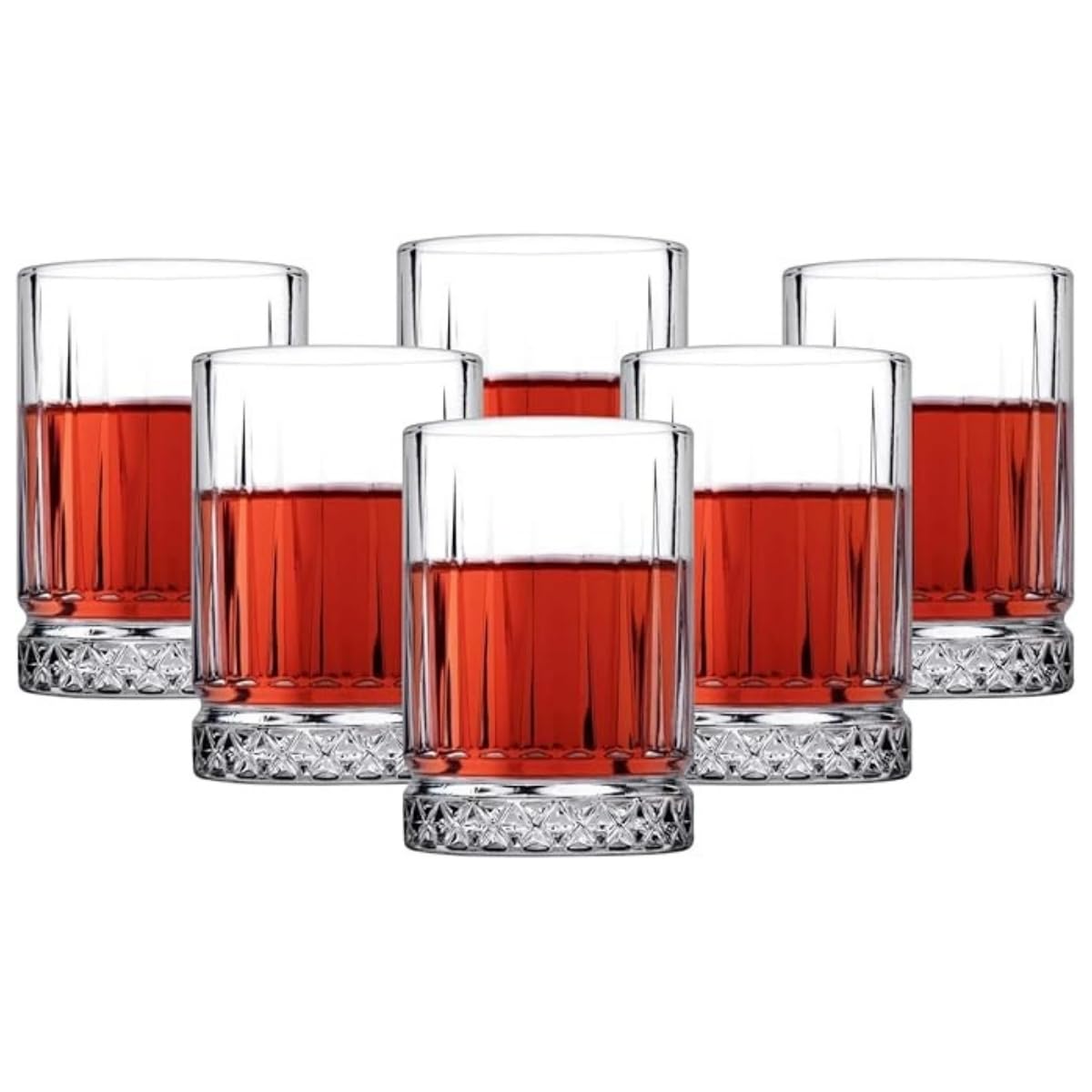 6 Adet Cam Tekila Bardağı - 60 ML Kristal Desenli, Çok Amaçlı Kahve Yanı, Su ve Meşrubat İçin Tekila Shot Bardağı