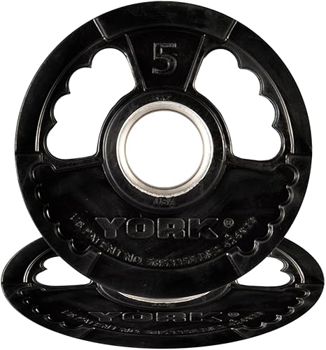 Miniatura 9 de G-2 Juego de discos de peso olímpicos de goma de doble agarre (2.5 libras, 5 libras, 10 libras)  Placas revestidas de goma duraderas con agujero