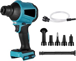 Cordless Dust Blower - Air Blower for Makita Battery 18V with Brushless Motor, 3 Speeds 50000RPM, LED Lamp, 7 Multi-Use Accessories for PC Keyboard Car Pool