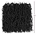 FASHION IDOL Nu Faux Locs Crochet Hair 18 Inch Natural Wavy Soft Locs Crochet Hair 6 Bundles Crochet Dreadlocks Extensions for Black Women NATURAL BLACK (1B)