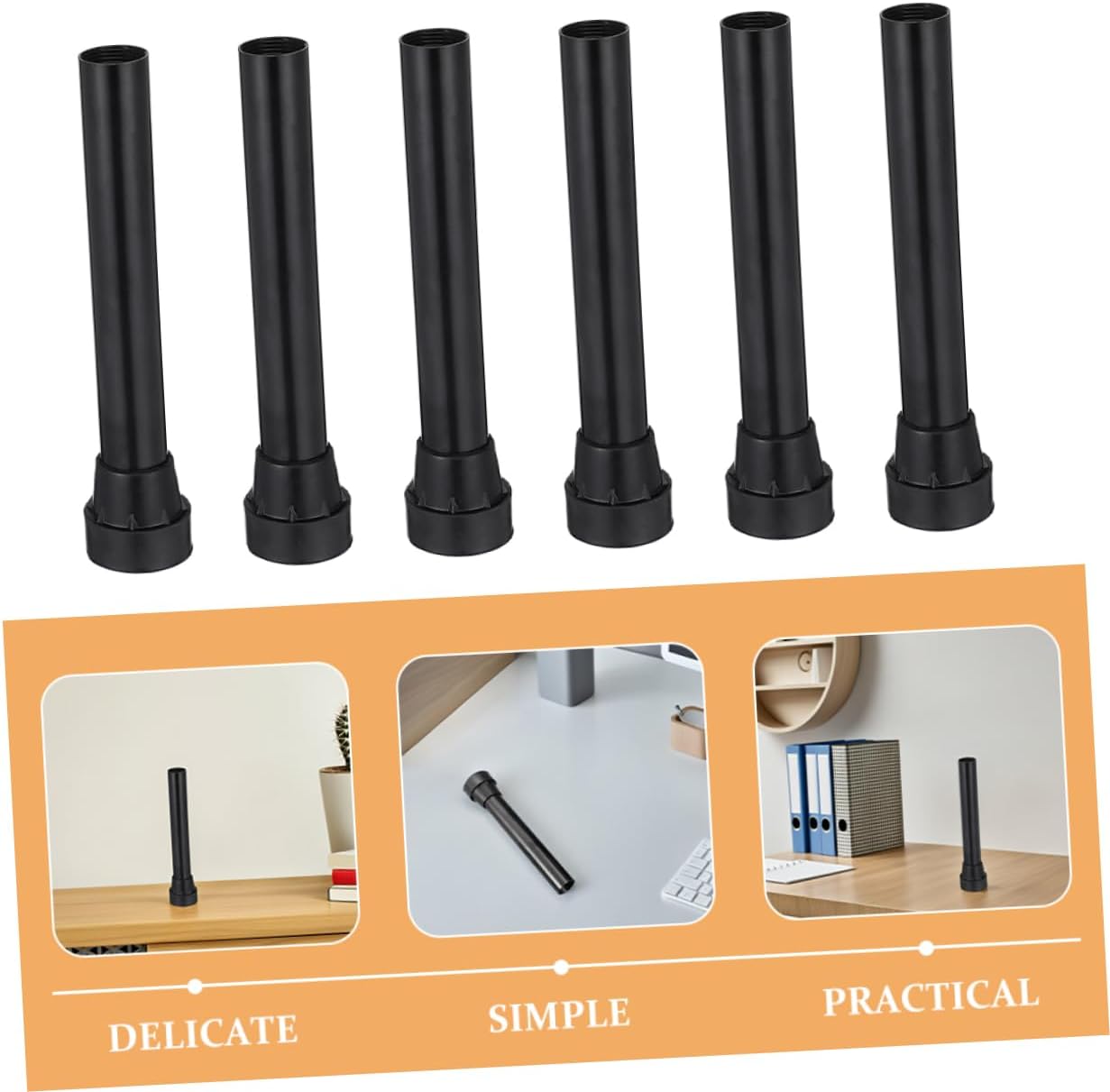 BESTonZON 6pcs Trampoline Leg Tube Caps Skid Pads Stainless Steel Replacement Covers for Enhanced Stability and for Trampoline Legs