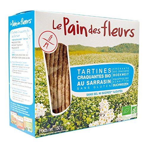 LE PAIN DES FLEURS - Lot De 6 Paquets De Tartine Sarrasin Sans Sel Ni Sucres 150G - L'unité