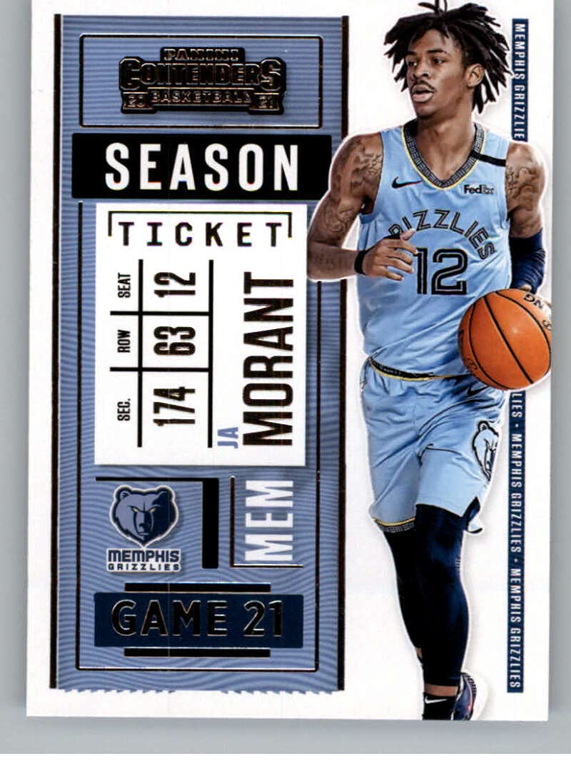 Amazon.com: 2020-21 Panini Contenders Season Ticket #75 Ja Morant