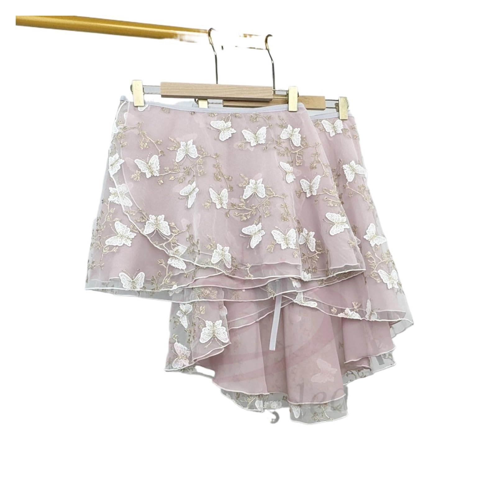 Falda de Ballet for Mujer Encaje Bordada con Mariposa 3D