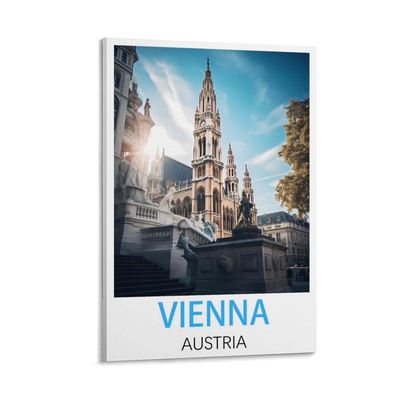 KmoNo Vienna Austria Vintage Travel Poster 08x12inch(20x30cm) Poster Decor Painting Canvas Wall Art Living Room Poster Bedroom