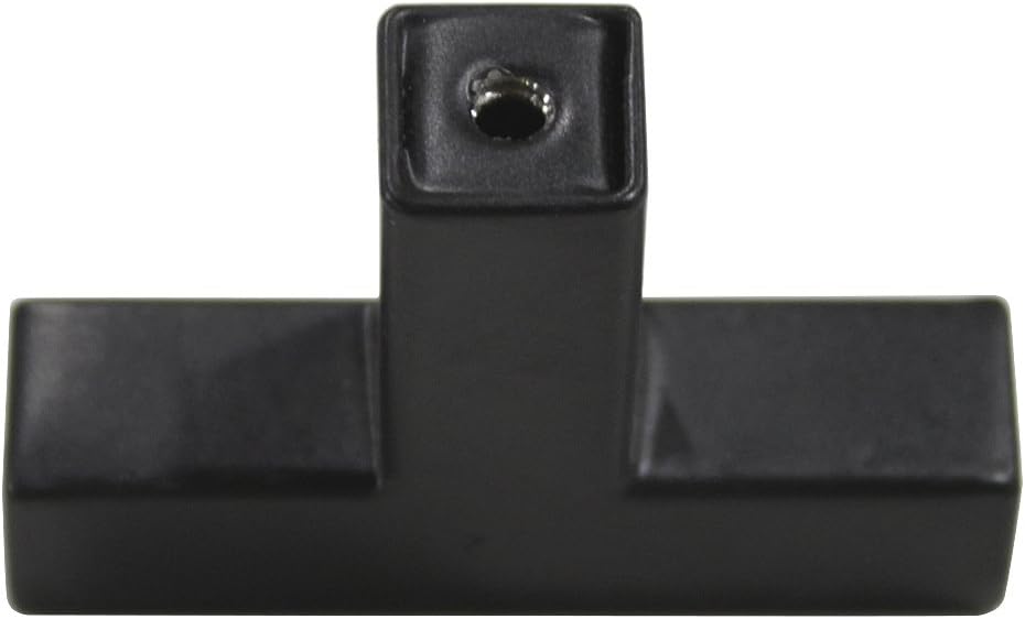 goldenwarm 25 Pack Black 1/2in Square Bar Cabinet Pull Drawer Handles and Knobs Stainless Steel Single Hole Hardware for Kitchen and Bathroom Cabinets Cupboard 2in(50mm) Overall Length Pull knobs