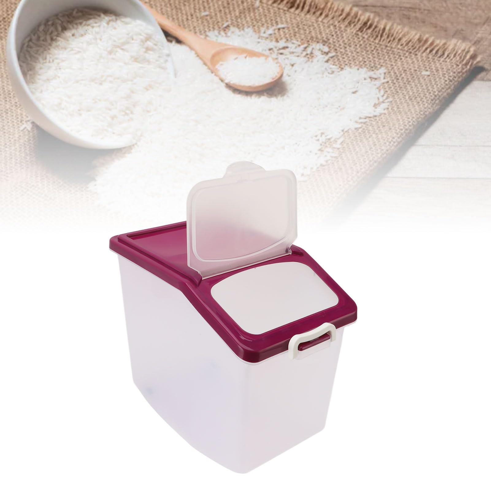 Recipiente para Arroz con Tapa Sellada, 9,4 X 15,7 X 13,8 Pulgadas