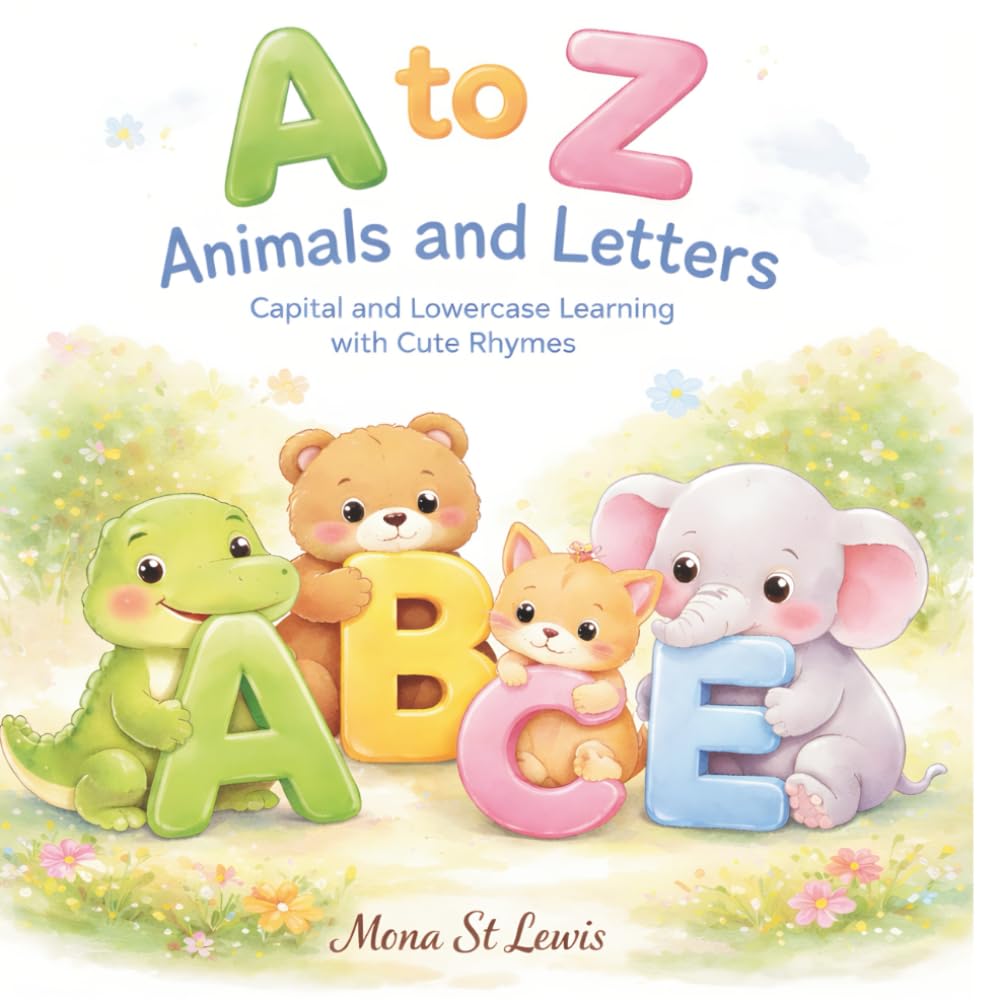 A to Z Animals and Letters: ABC Alphabet Book with Capital and Lowercase Learning and Cute Rhymes for Toddlers and Preschool Children: A Gentle ... Book for Early Years Learning Ages 2 to 6